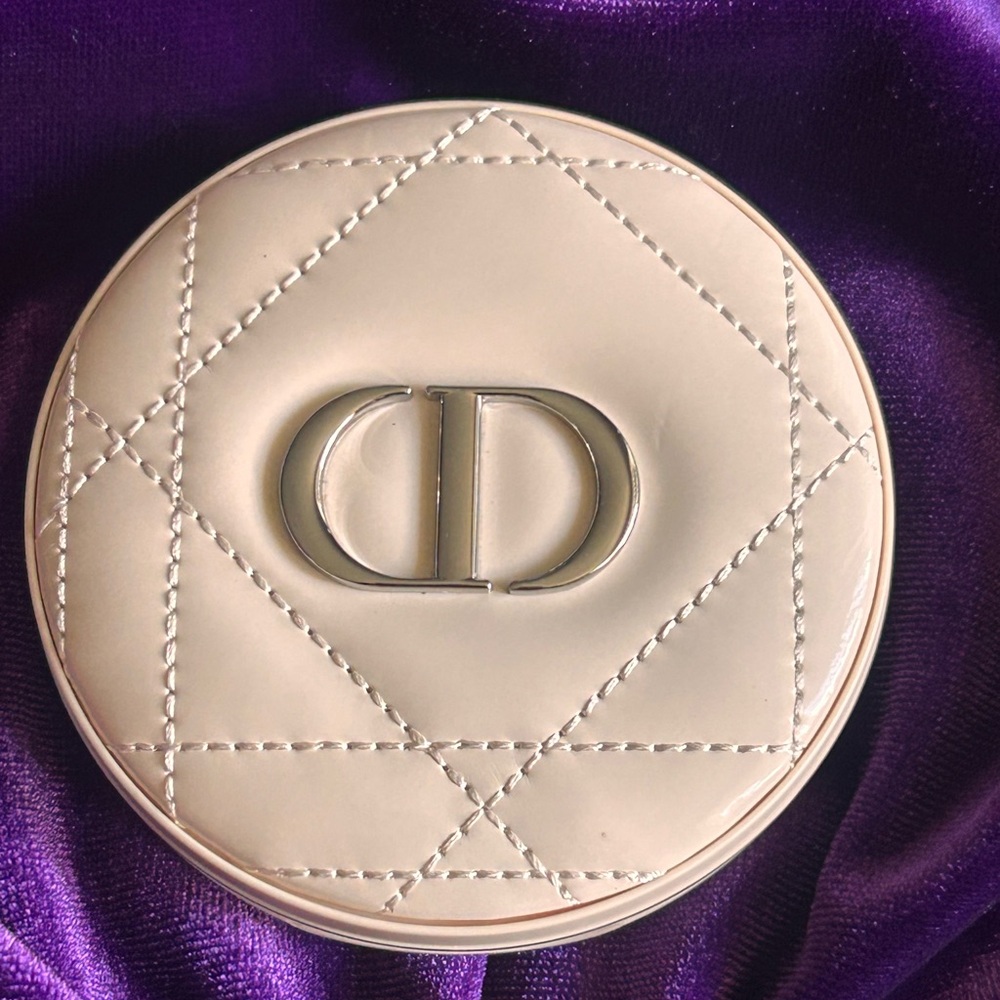 Christian Dior Beige Quilted Compact